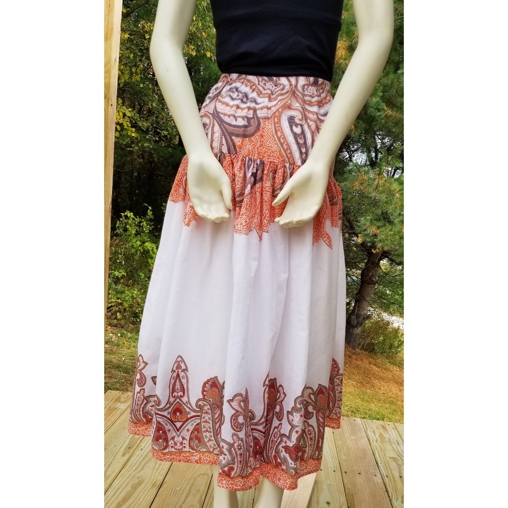 New Direction Paisley Boho Maxi Skirt, M - Picture 3 of 5